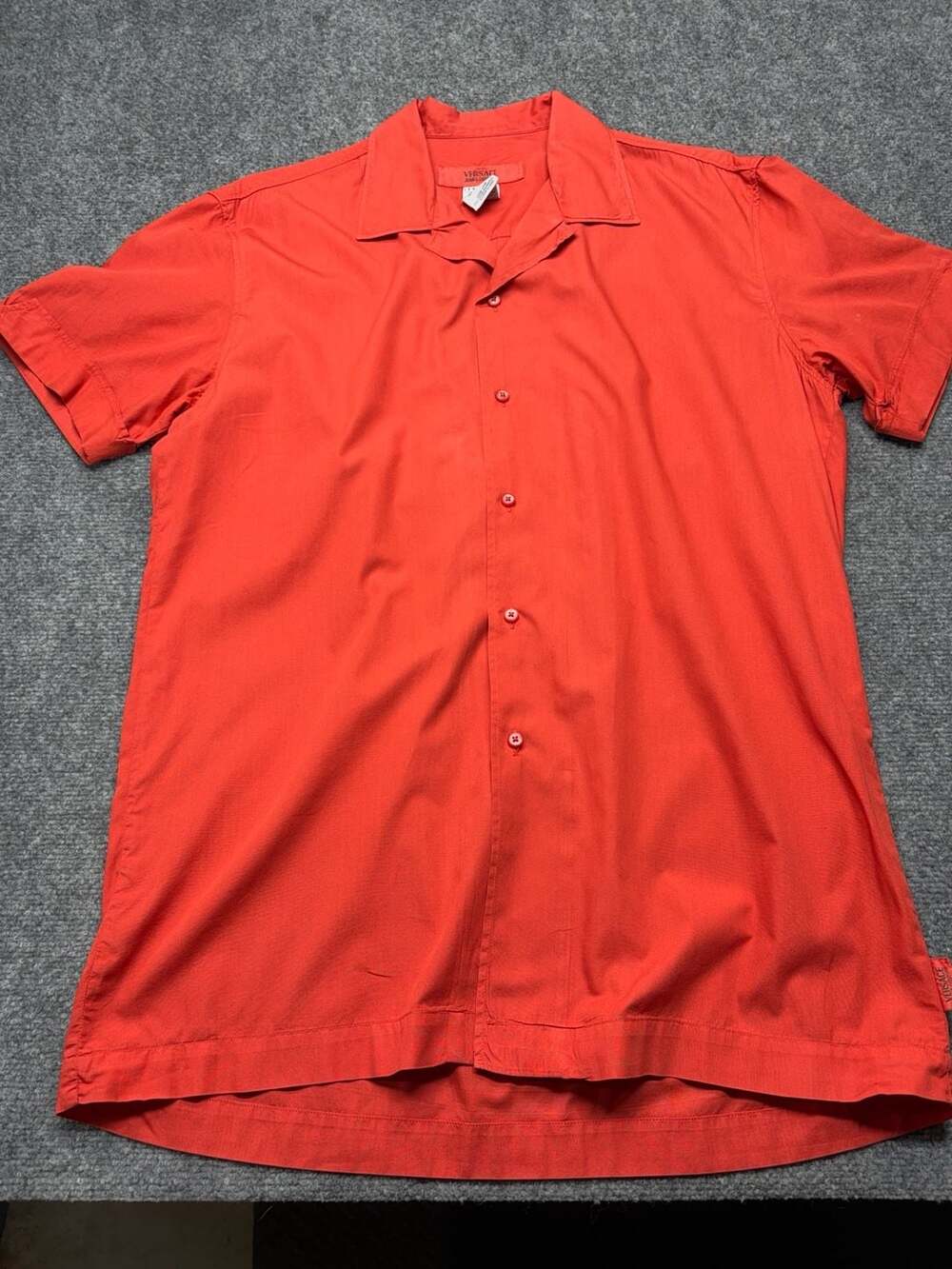 Versace Jeans Couture Men's Short Sleeve Button Down Shirt  X L  Made In Italy